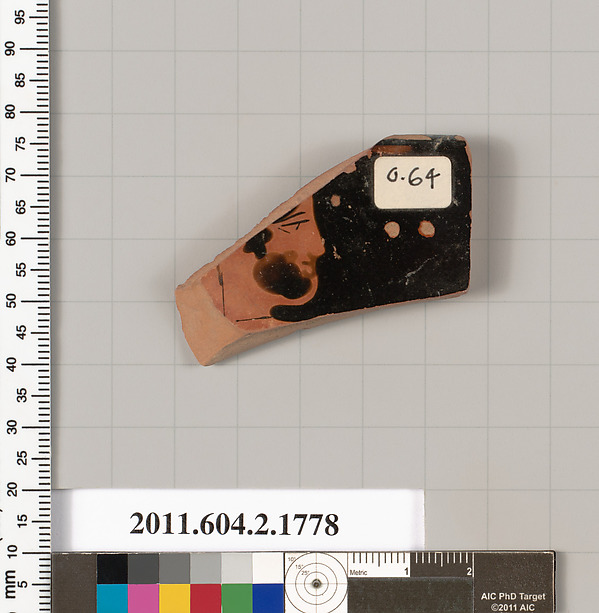 Terracotta rim fragment of a skyphos (deep drinking cup)