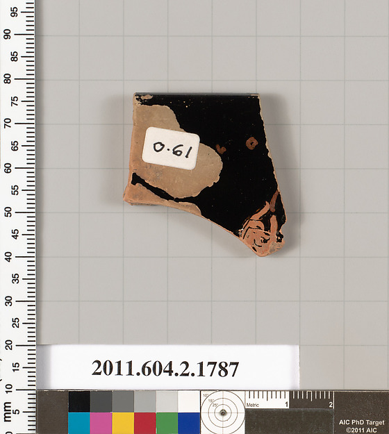 Terracotta rim fragment of a skyphos (deep drinking cup)