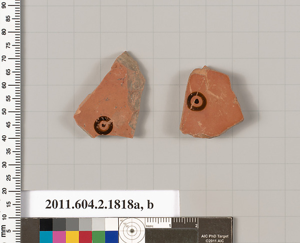 Terracotta fragments of skyphoi (deep drinking cups)