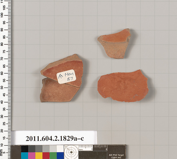 Terracotta fragments of skyphoi (deep drinking cups)