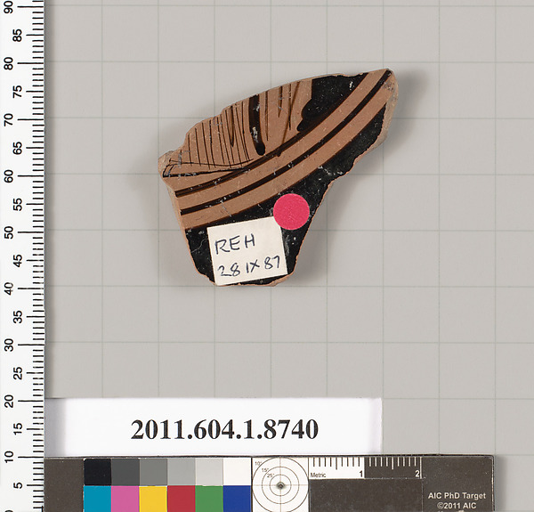 Terracotta fragment of a stemless cup