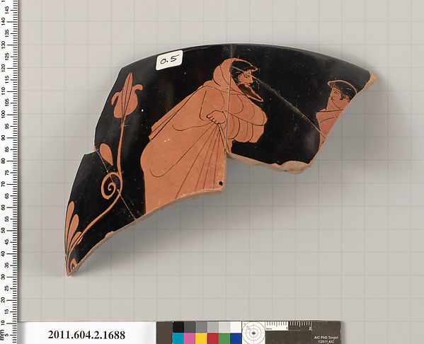 Terracotta fragment of a skyphos (deep drinking cup)