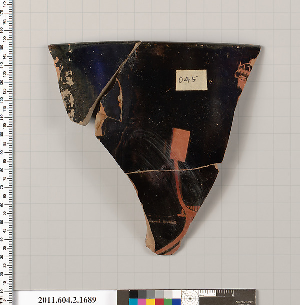 Terracotta fragment of a skyphos (deep drinking cup)
