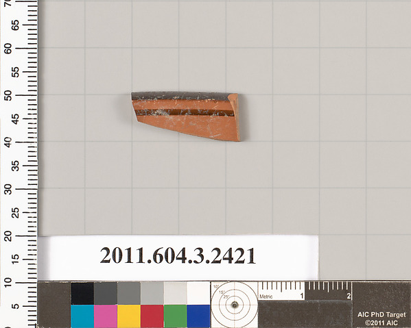 Terracotta rim fragment of a kylix: eye-cup (drinking cup)?
