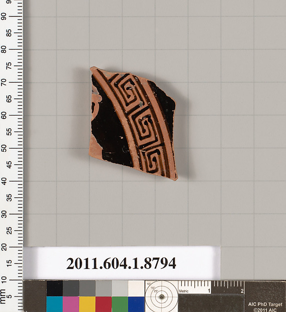 Terracotta fragment of a kylix (drinking cup)