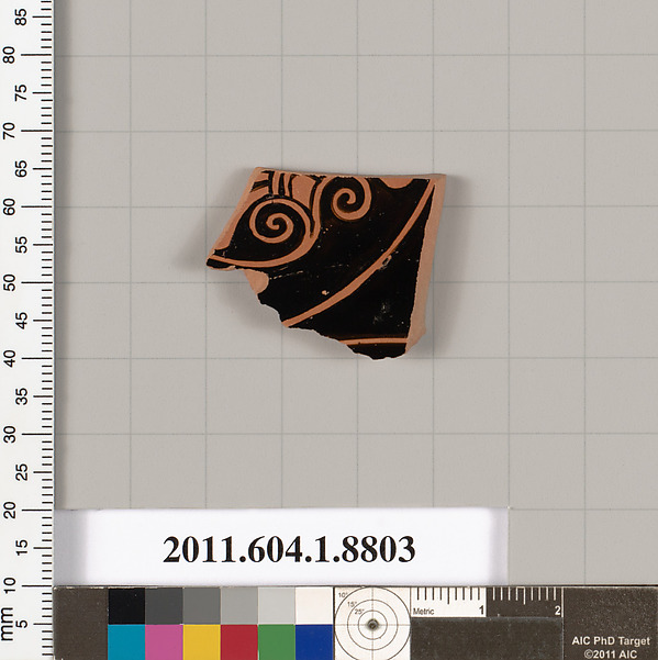 Terracotta fragment of a kylix (drinking cup)