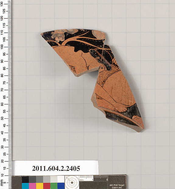 Terracotta fragment of a rhyton (vase for libations or drinking)