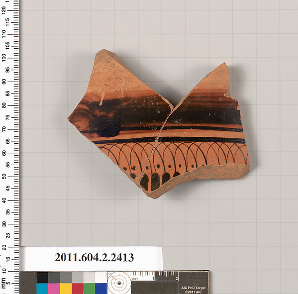 Terracotta fragment of a column-krater (bowl for mixing wine and water)