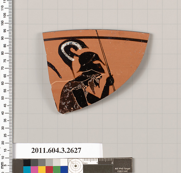 Terracotta rim fragment of a kylix (drinking cup)