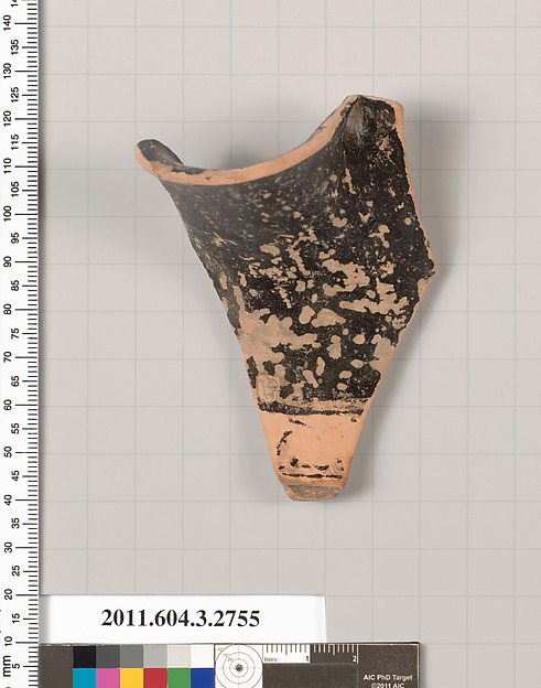 Terracotta fragment of a trefoil oinochoe (jug)