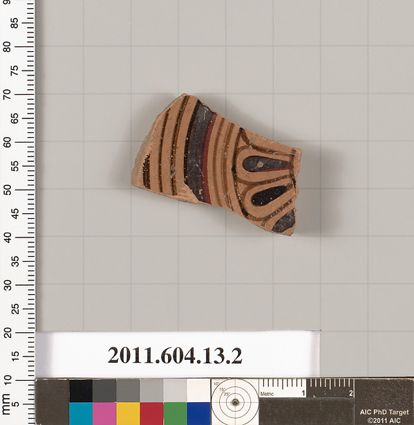 Terracotta fragment of a kylix (drinking cup)