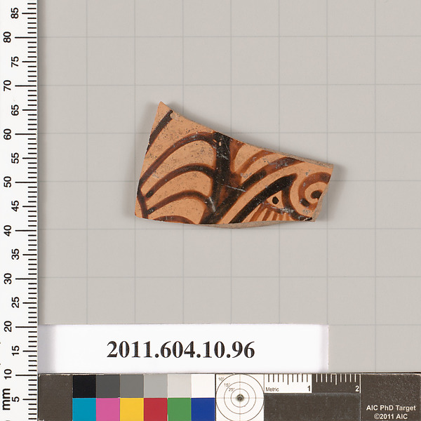 Terracotta fragment of a closed shape