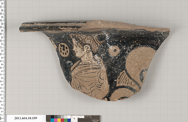 Terracotta fragment of a bell-krater (deep bowl)
