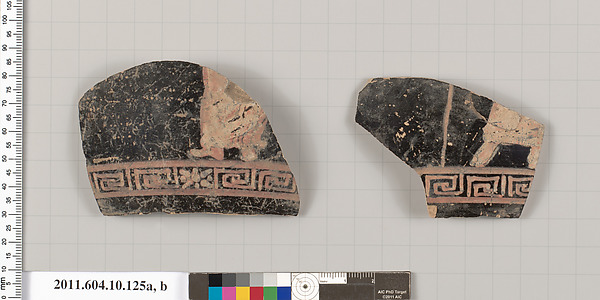 Terracotta fragments of a closed shape