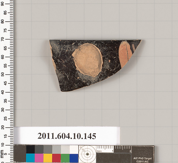 Terracotta rim fragment of a skyphos (deep drinking cup)
