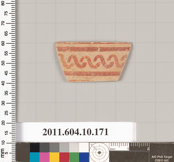 Terracotta fragment of a skyphos (deep drinking cup)?