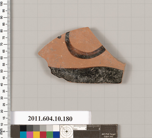 Terracotta fragment of a closed shape