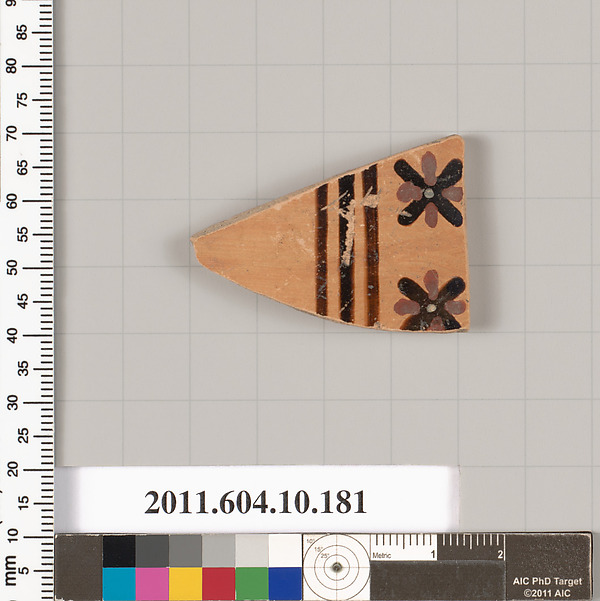 Terracotta fragment of a closed shape