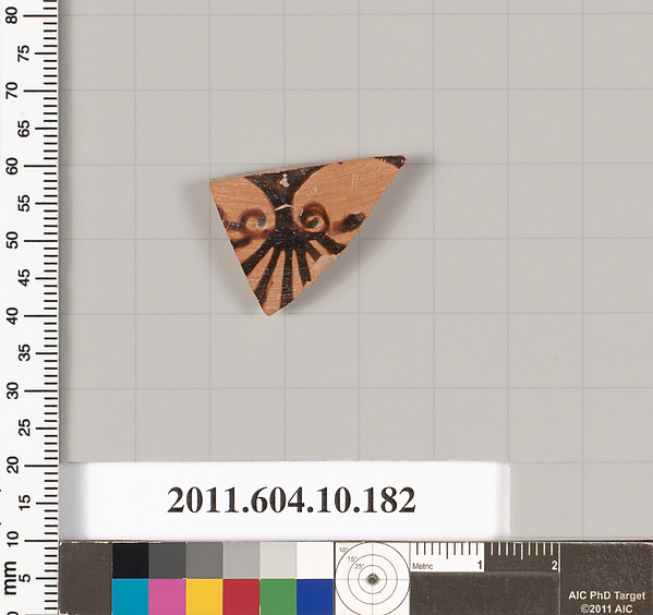 Terracotta fragment of a closed shape