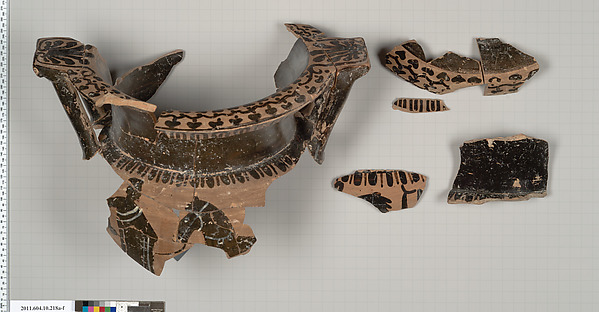 Terracotta fragments of a column-krater (deep bowl)