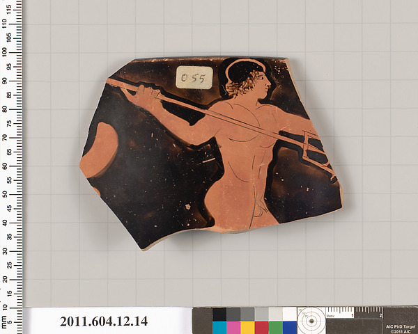 Terracotta rim fragment of a skyphos (deep drinking cup)