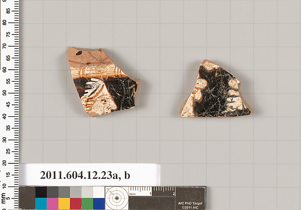 Terracotta fragments of a lekythos (oil flask)?