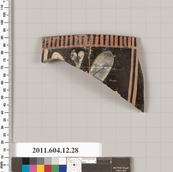 Terracotta rim fragment of a skyphos (deep drinking cup)