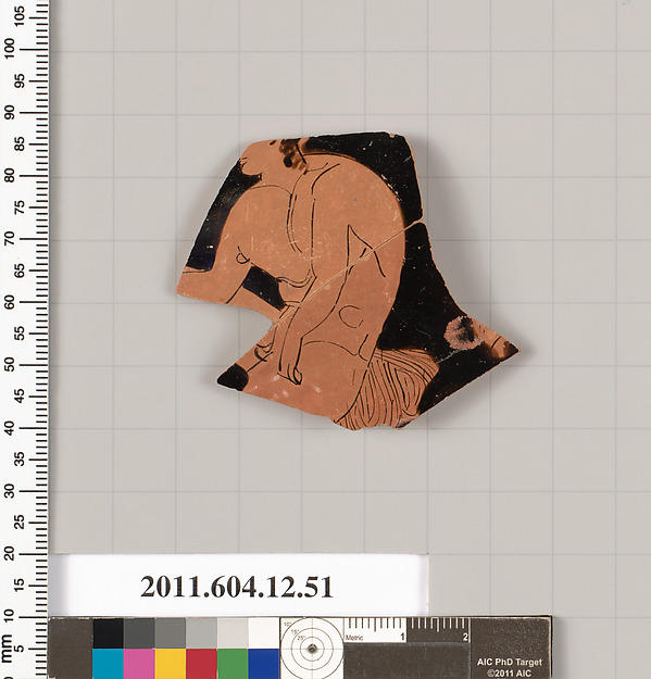 Terracotta fragment of a closed shape