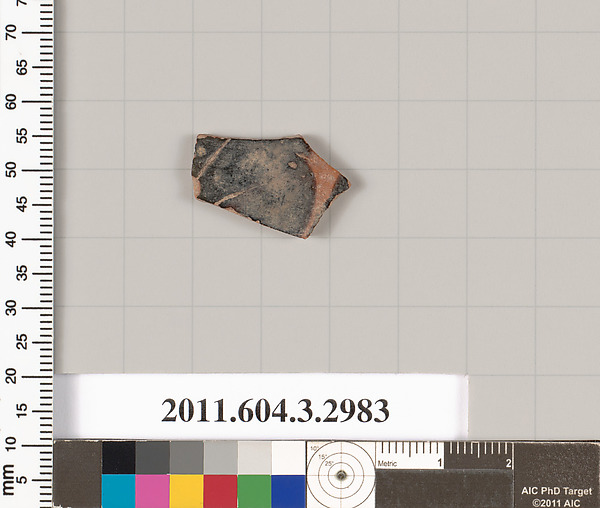 Terracotta fragment of a closed shape