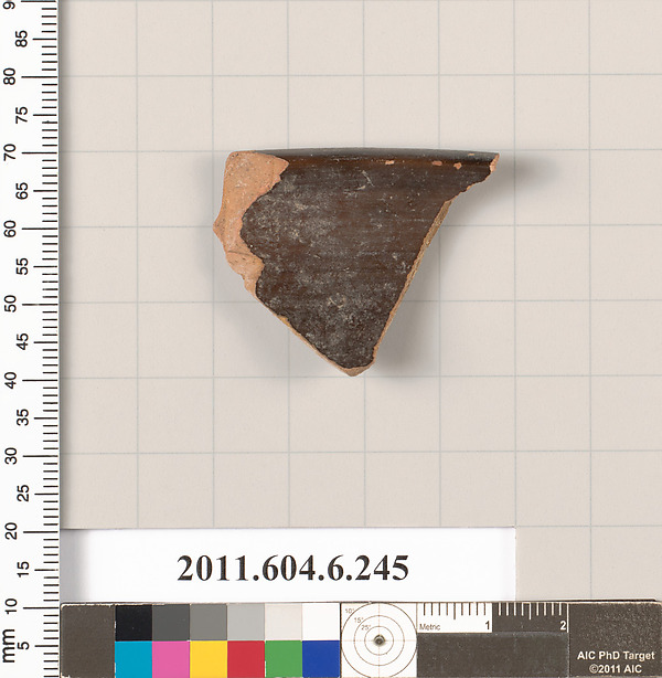 Terracotta rim fragment of an open shape