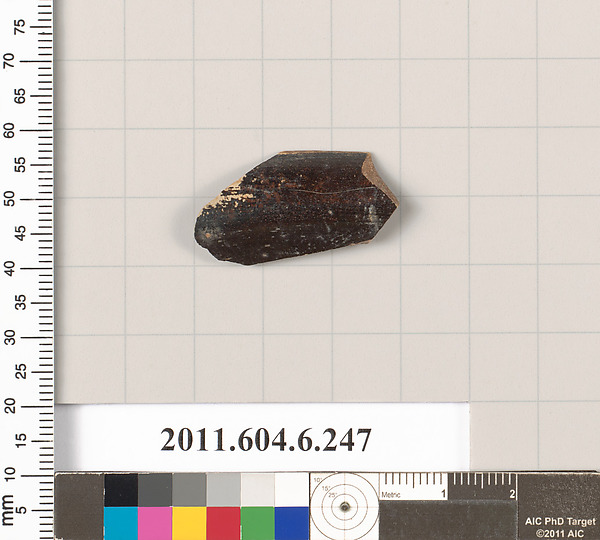 Terracotta rim fragment of an open shape