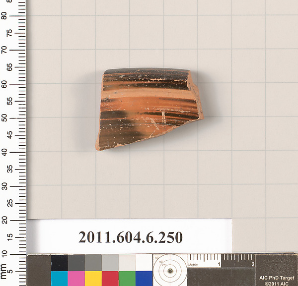 Terracotta rim fragment of an open shape