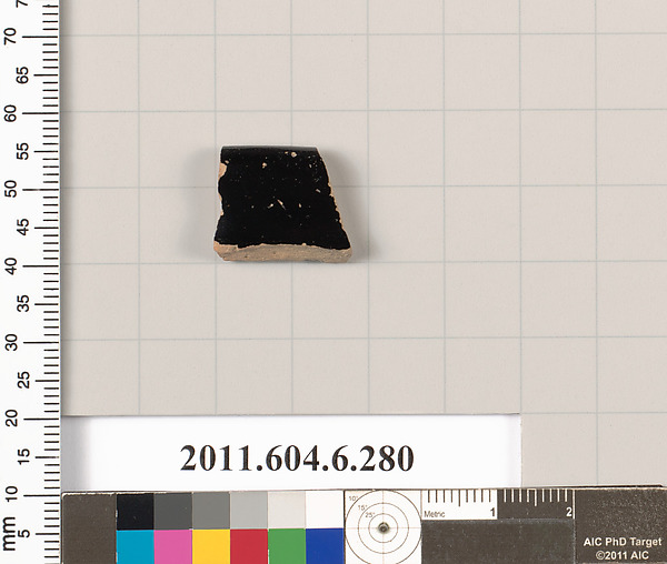 Terracotta rim fragment of an open shape
