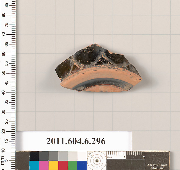 Terracotta fragment of a closed shape