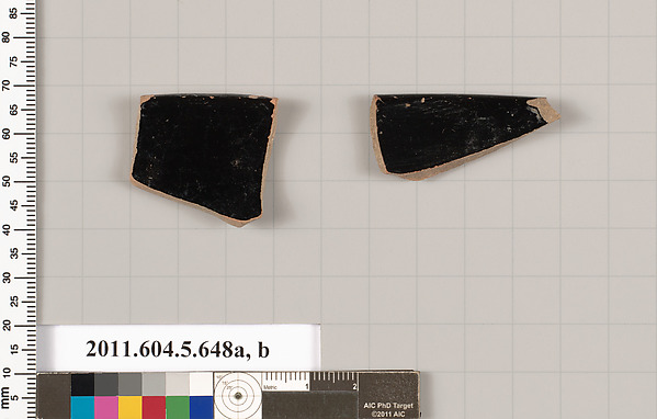 Terracotta rim fragments of kylikes (drinking cups)