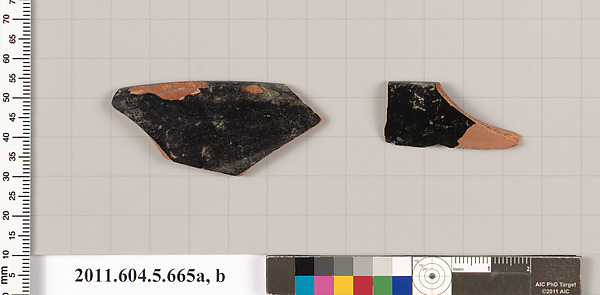 Terracotta rim fragments of kylikes (drinking cups)