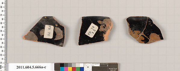 Terracotta rim fragments of kylikes (drinking cups)