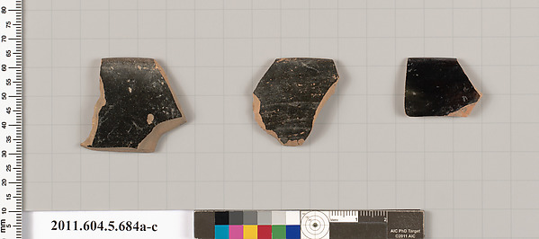 Terracotta rim fragments of kylikes (drinking cups)