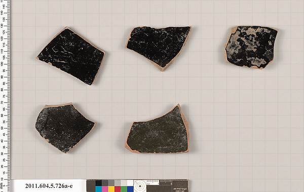 Terracotta fragments of kylikes (drinking cups)