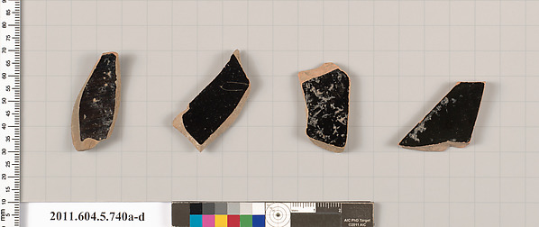 Terracotta fragments of kylikes (drinking cups)