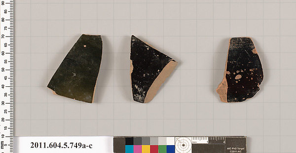 Terracotta fragments of kylikes (drinking cups)