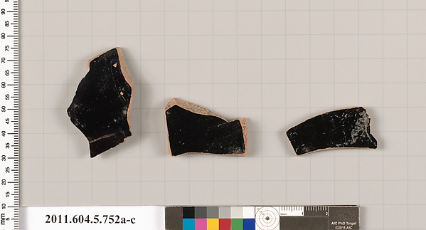 Terracotta fragments of kylikes (drinking cups)