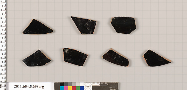 Terracotta fragments of kylikes (drinking cups)