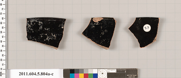 Terracotta rim fragments of kylikes (drinking cups)