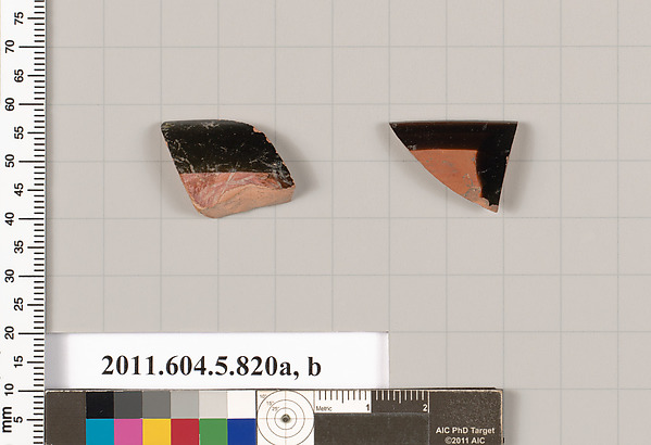 Terracotta rim fragments of kylikes (drinking cups)
