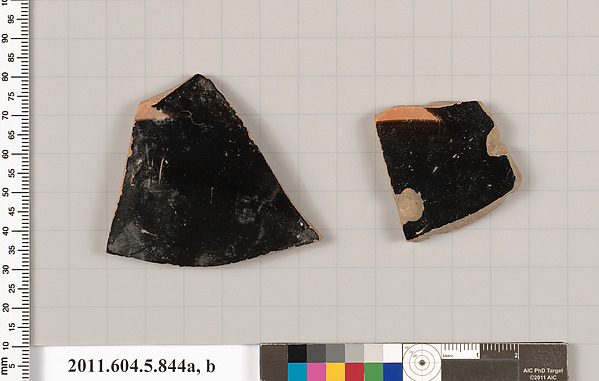 Terracotta fragments of kylikes (drinking cups)