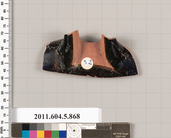 Terracotta fragment of a kylix (drinking cup)