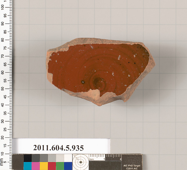 Terracotta fragment of a kylix (drinking cup)