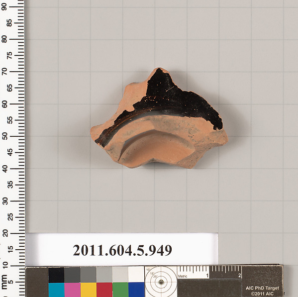 Terracotta fragment of a kylix (drinking cup)