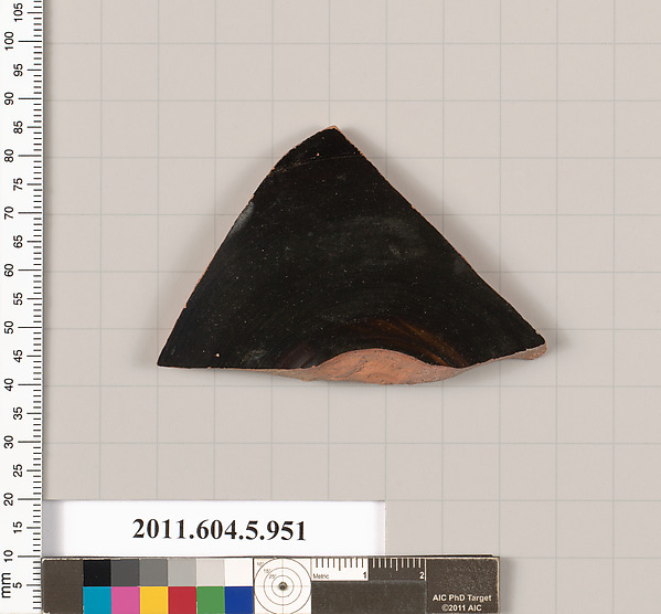 Terracotta fragment of a kylix (drinking cup)